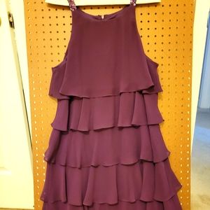 Evening Dress in Eggplant